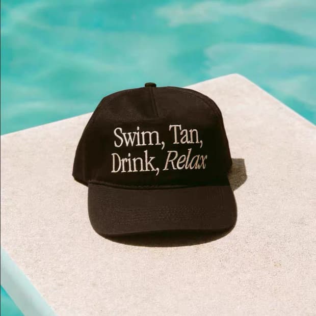 DUVIN 여행 휴양지 컨셉 SWIM TAN DRINK RELAX 모자