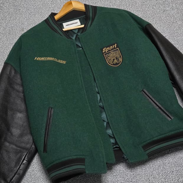 (L) 헤리티지플로스 바시티자켓 그린