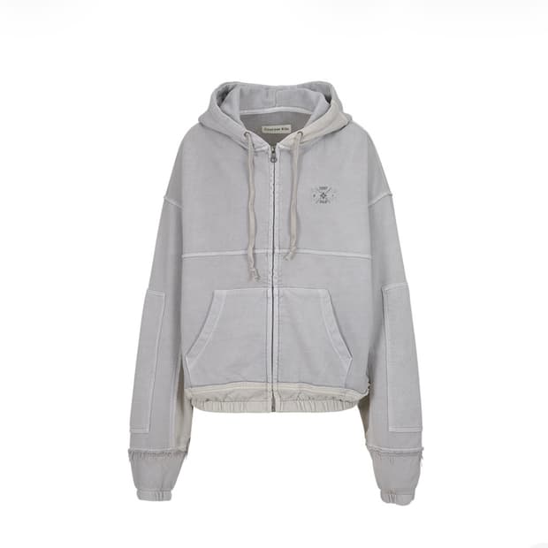 코스트퍼킬로 패치 집 후드 라이트 그레이