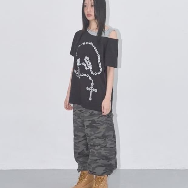 팬시클럽 로저리 노이어티 오프숄더