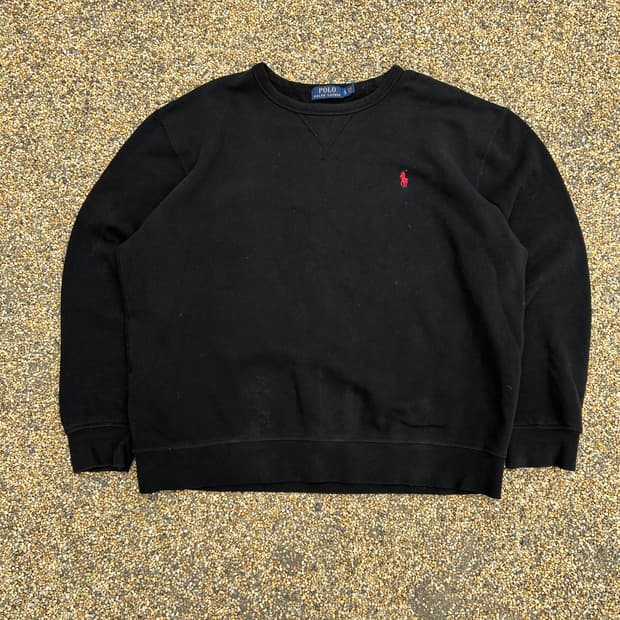 폴로(POLO RalphLauren)블랙 크루넥 맨투맨