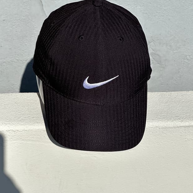 [F] 나이키 로고 우븐 블랙 볼캡 모자