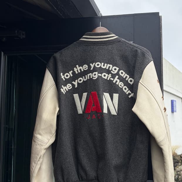 VAN JAC 레더 울 바시티 자켓 L / 일본 빈티지 스타디움 자켓