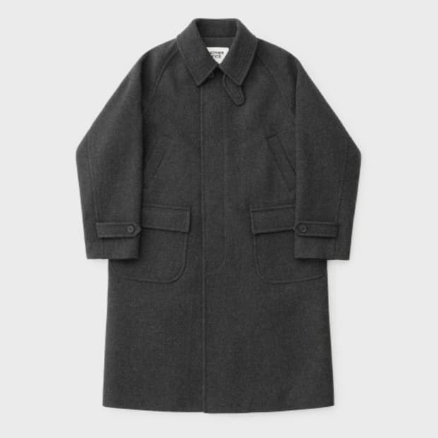 [03] 어나더오피스 23AW 보이저 발마칸 코트 헤더 차콜