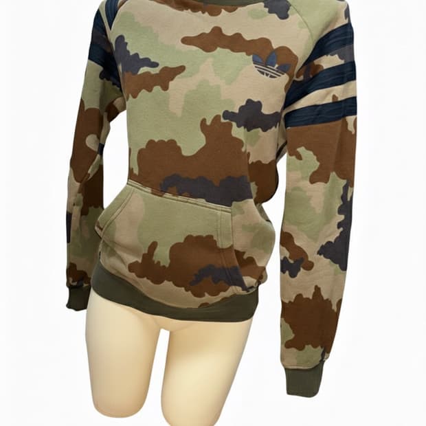 빈티지 아디다스 카모 맨투맨 