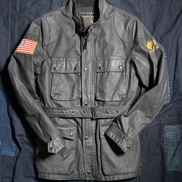 데님앤서플라이 아메리칸 플래그 왁스 모터사이클 자켓 S