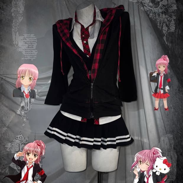 캐캐체 아무깔 레드체크 가디언 스쿨 프레피 코디세트 