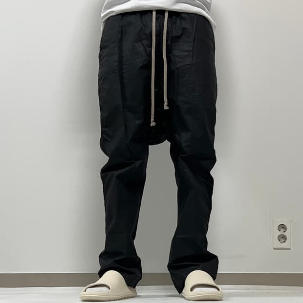 릭오웬스 15SS 다크쉐도우 드로우스트링 코팅 배기 팬츠