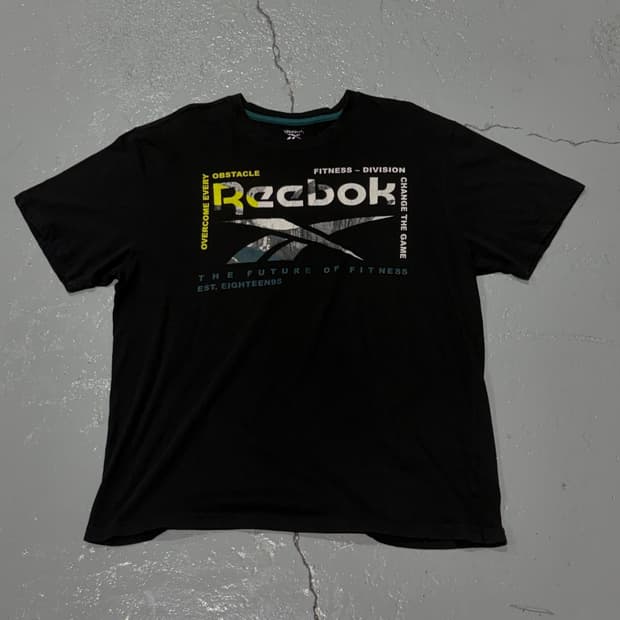 리복(Reebok) 빈티지 블랙 반팔 티셔츠