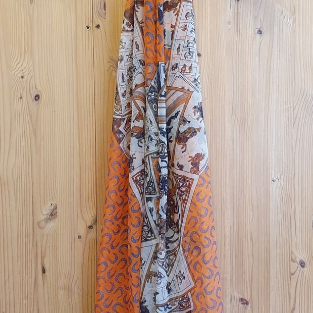 HERMES 롱 스카프 