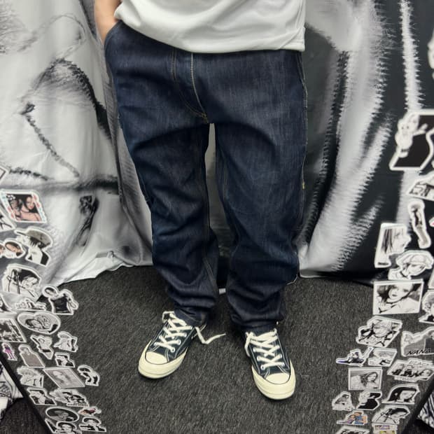 칼하트 싱글니 생지 데님 팬츠