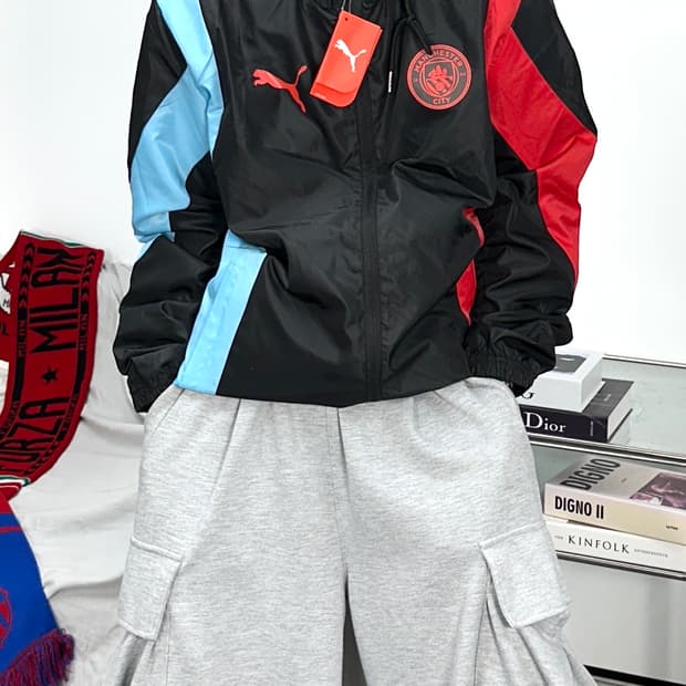 푸마 맨체스터 시티 우븐 바람막이 L (새제품)