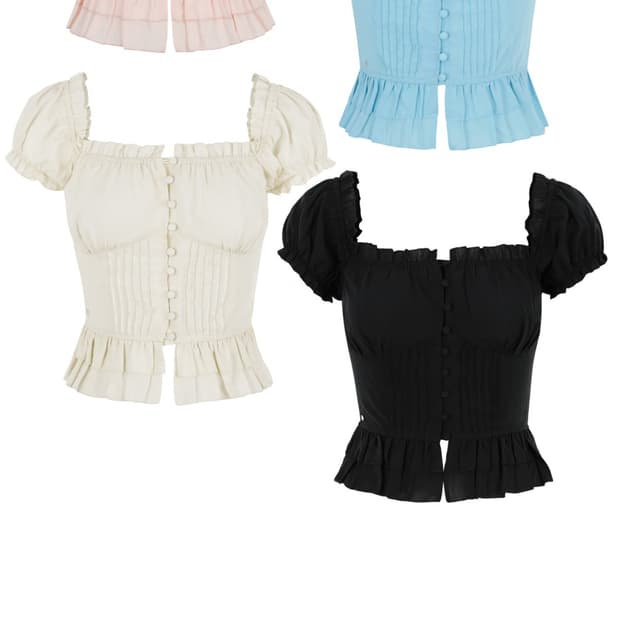 페일제이드 Jully Frill Button BL