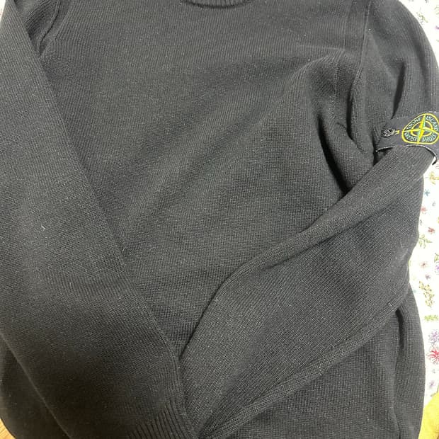 스톤아일랜드 블랙 패치 니트 xl팝니다