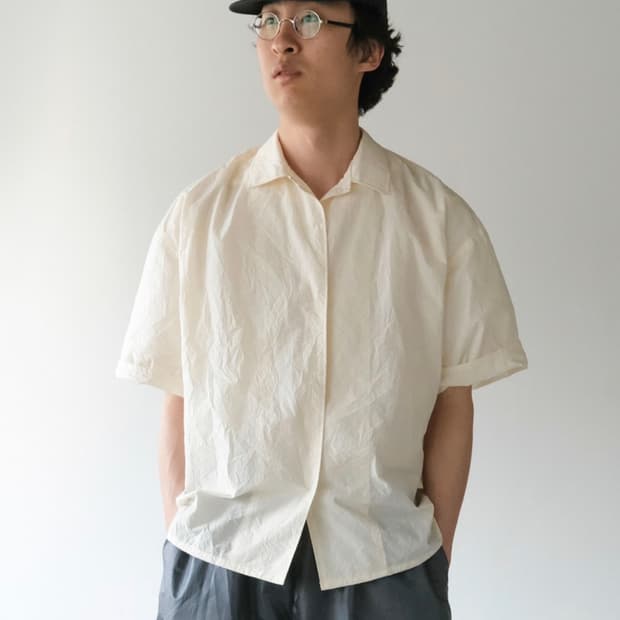프로덕트 스토리지 WRINKLE HALF SHIRTS IVORY