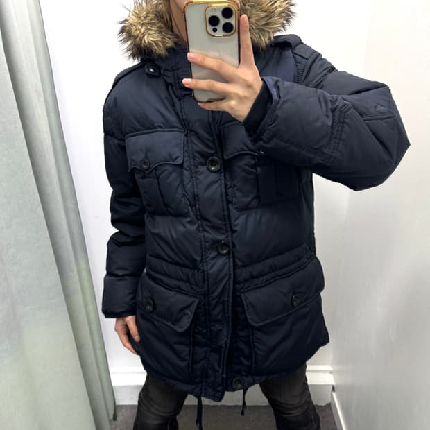 폴로 네이비 덕다운 히말라야 패딩 파카