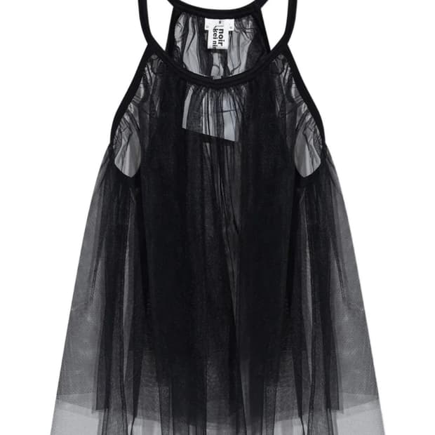 네고가능) 느와케이니노미야 24ss 튤 베스트 (블랙, s)