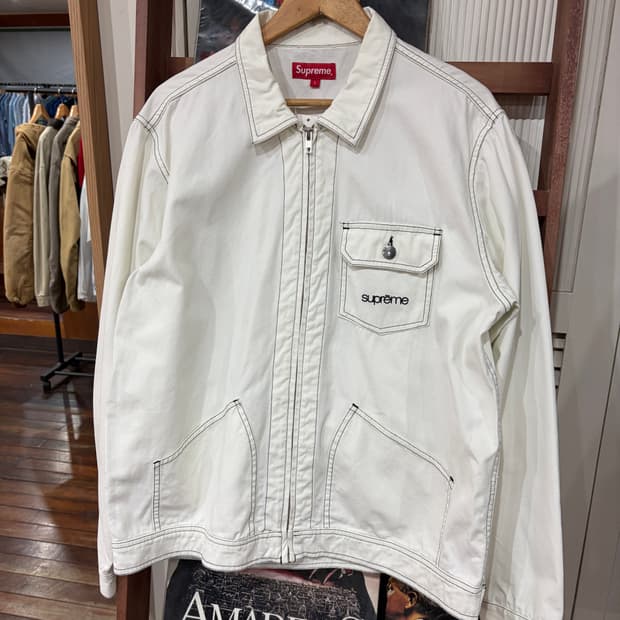 18ss 슈프림 콘트라스트 스티치 워크자켓