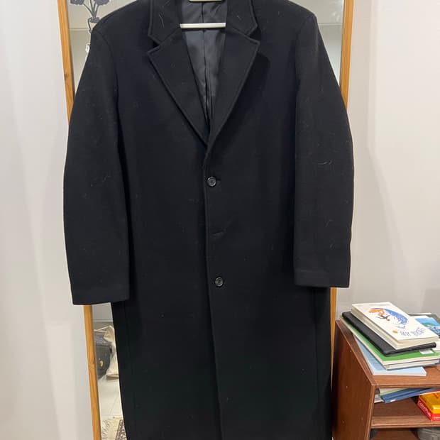 비바스튜디오 캐시미어 혼방 코트 XL 블랙