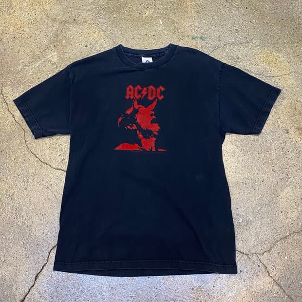 00s 레어 미국 빈티지 acdc 공식 굿즈 티셔츠 반팔티 락티셔츠