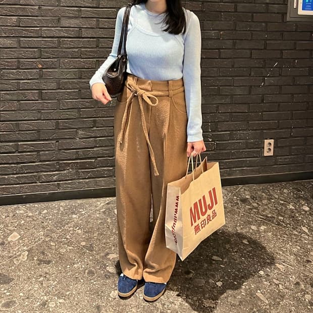 오르(ORR)23FW 부클 벨티드 트라우저