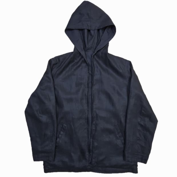 Y's for men SHIRTS 면 린넨 이중직 리버시블 집업 후드