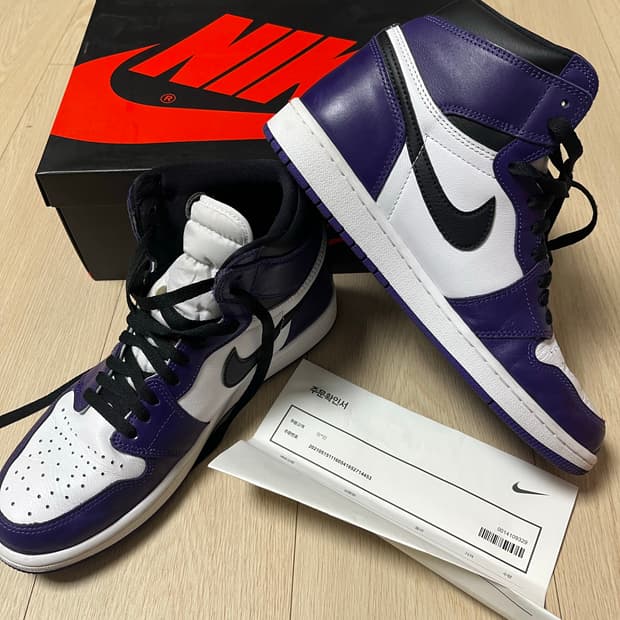 조던 1 레트로 하이 OG 코트 퍼플 2020 285