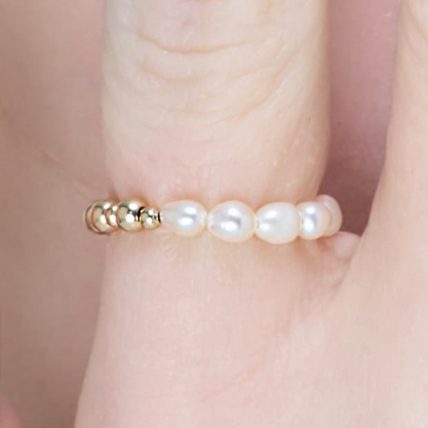 14k 담수진주 반지