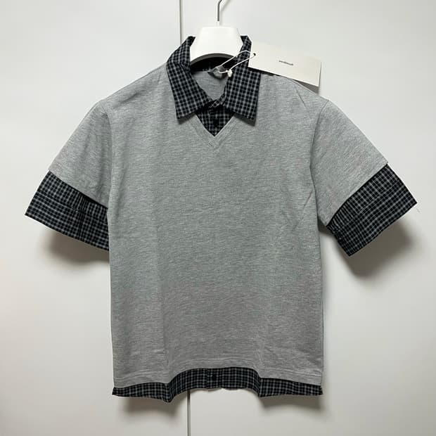 [S,M,L,XL]기마구아스 Mauri 레이어드 폴로 셔츠/그레이