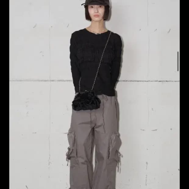 타입서비스 사이드 포켓 실루엣팬츠