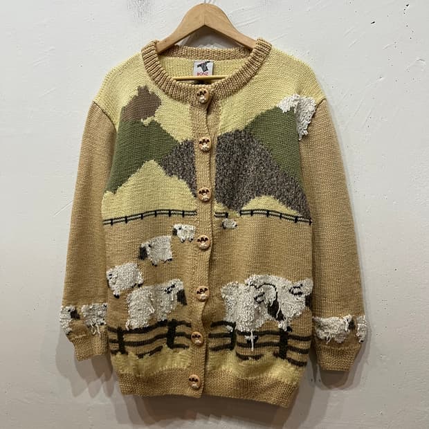 BONZ 뉴질랜드산 핸드메이드 퓨어울 가디건