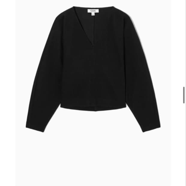 cos 브이넥 보일드 울 스웨터