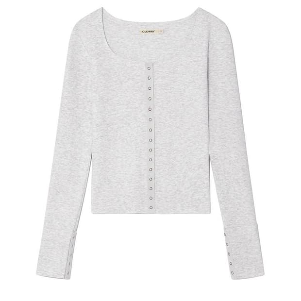 글로니 노스텔지아 롱 슬리브 멜란지 그레이