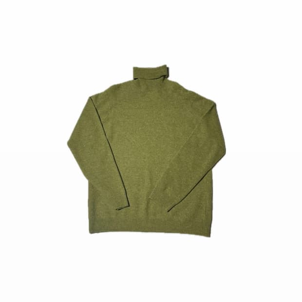 DKNY 모100% 터틀넥 니트 라임색 L사이즈