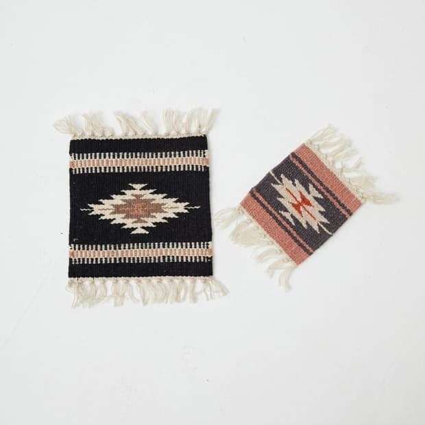 Vintage Indian wool coaster(pink)