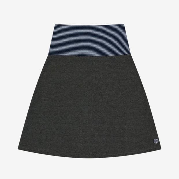 038 STRIPE SKIRT DARK GREY