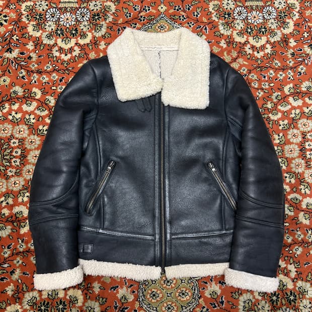 [L] JPN 램스킨 양가죽 무스탕 블랙