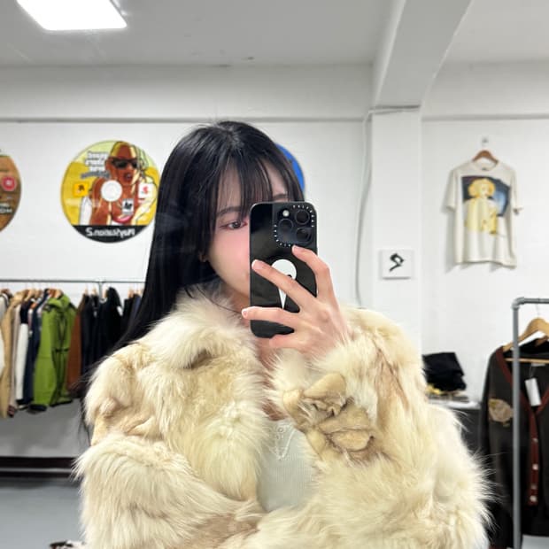 LIME STONE 폭스퍼 자켓 