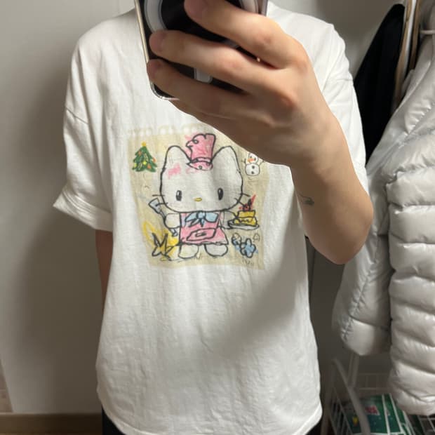 헬로키티 피치반팔티