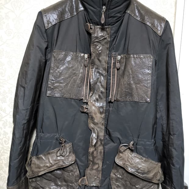 이태리명품.에르마노설비노(Ermanno Scervino)레더믹스드 자켓