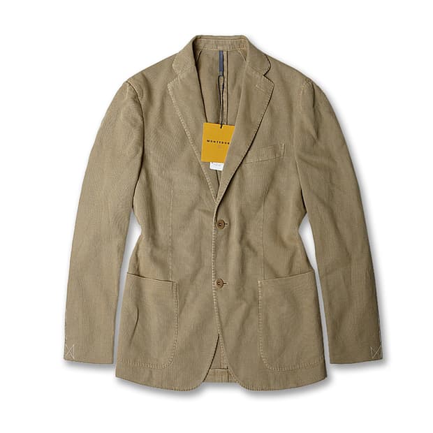 몬테도로 [Montedoro] 50 베이지 코튼 라미 이태리 자켓