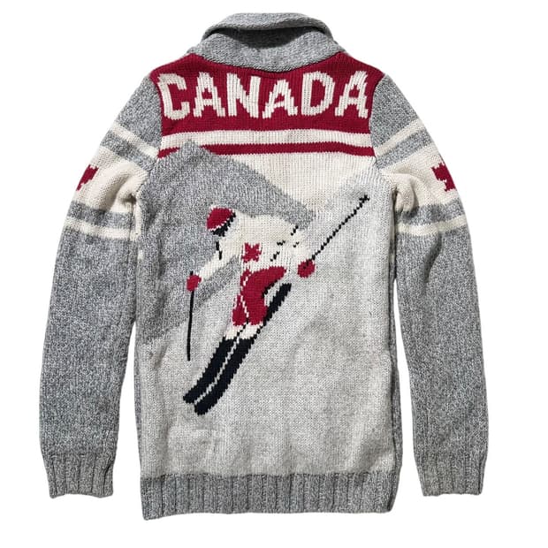 Canadiana 코위찬 스키 숄카라 니트 가디건