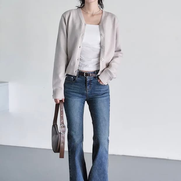 데케트우먼 시그니처 슬림 로우라이즈 바지 팬츠 진청