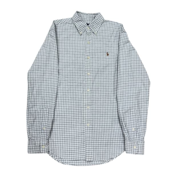 폴로 랄프로렌 신형 체크 셔츠 남방 그레이 S