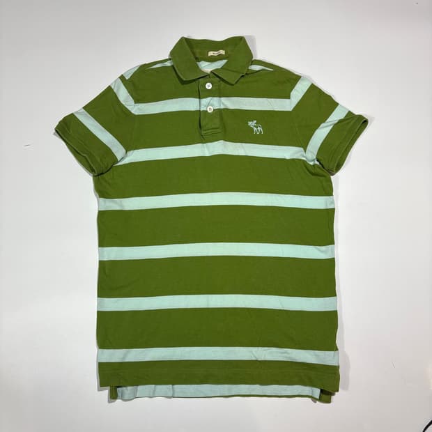 아베크롬비 그린 스트라이프 카라티