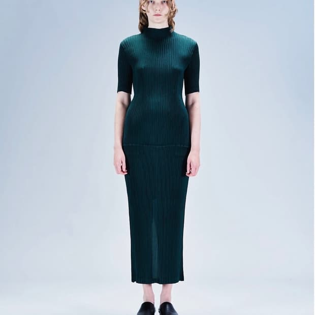 이세이미야케 해칭 반팔탑,스커트 셋트