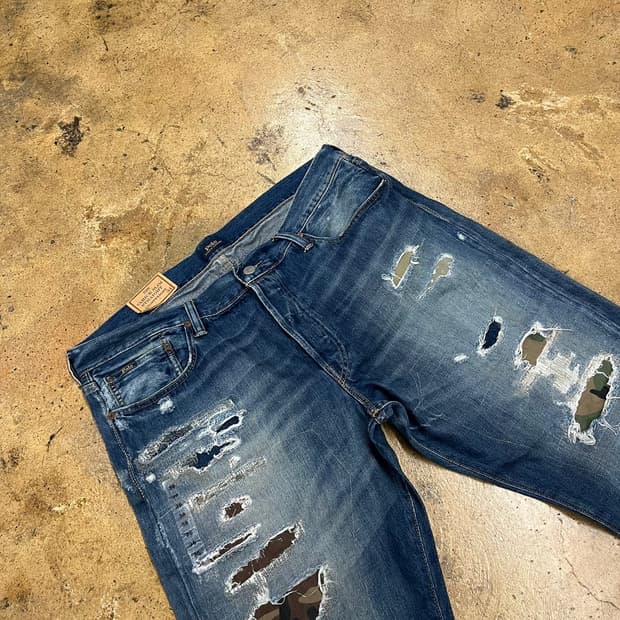 [정품] 폴로 랄프로렌 데미지 워싱 청바지 b8