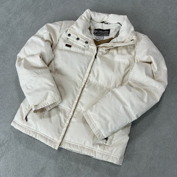컬럼비아 아이보리 패딩 자켓 m