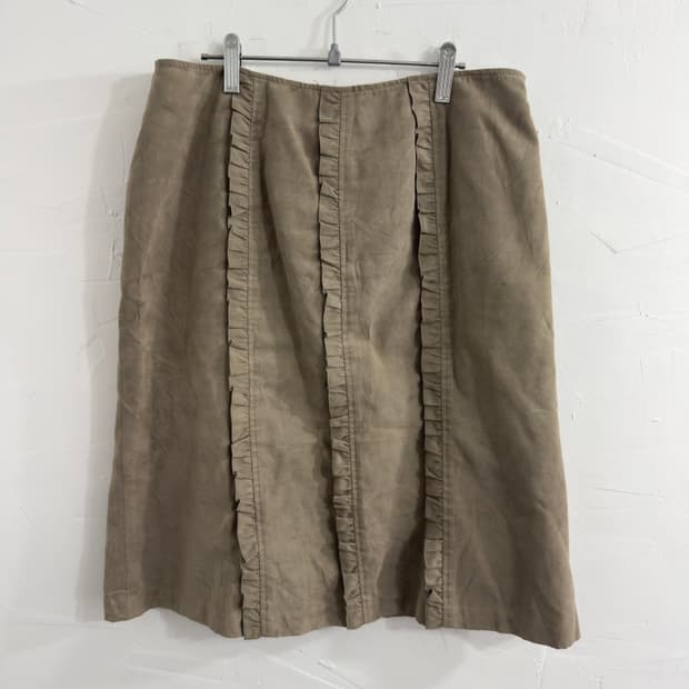 lemiel frill detail midi skirt