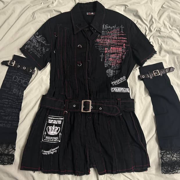 매드펑크 셔츠 원피스